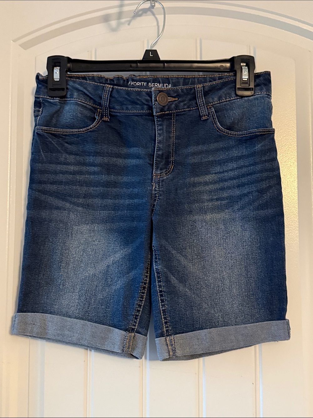 Old Navy Dark Blue Denim Bermuda Shorts